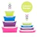 Produktbild Virklyee 4 Pcs Faltbare Frischhaltedosen Faltbare Silikon Brotbox Bunt Flat Stacks klappbar Frischhaltedosen Faltbare frischhaltedosen Set