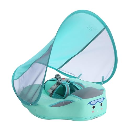 Flotador De Piscina para Bebes, Flotador Bebe con Sombrilla No Inflable, Recién Nacidos Asiento De Natación Ajustable, Protección UV UPF 50+, sin volcar la flotación, para 3 24 Meses