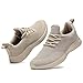 Pozvnn Men's Slip on Walking Shoes Ultra Light Breathable Non Slip Running Shoes Casual Fashion Sneakers Mesh Workout Sports Khaki