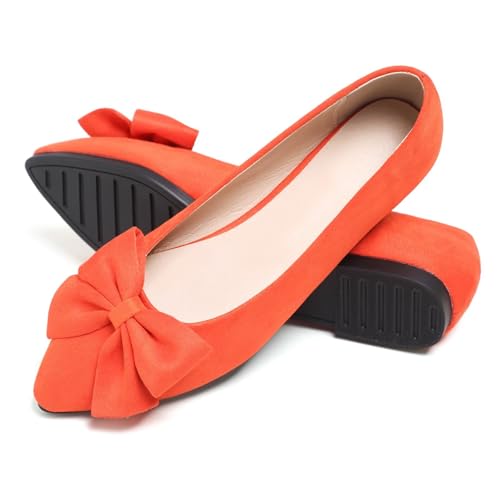 Image of Dear Time Women's Ballet Flats Dress Ballet Shoes Slip on for Office Work Comfortable Shoes