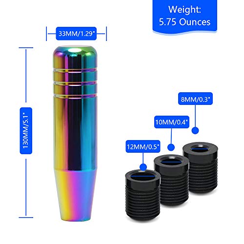 (Multicolor) 5.1" Racing Style Manual Universal Gear Shift Knobs Shifting Lever Fit Compatible With Tacoma Sti Nismo 2004 Honda Accord Subaru Honda Focus St Miata #TOP1