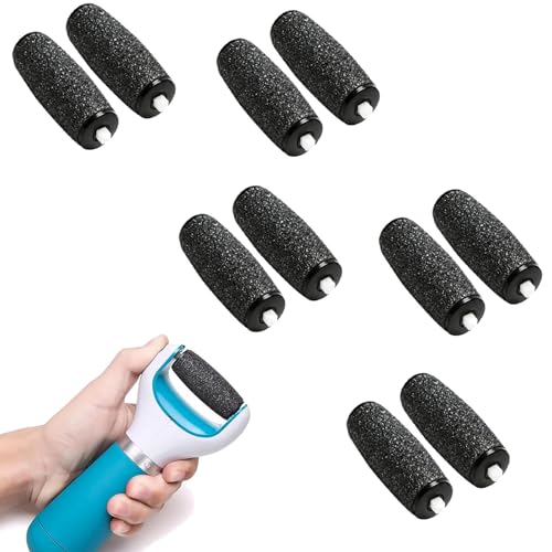 JOOTUEPO Recambio Compatible con Scholl Velvet Smooth Lima Electrico, 10 Piezas Rodillo para Lima Electrica Pies Durezas,Rodillos Extragruesos, Set Pedicura Quita Callos y Durezas