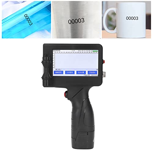 Image of Hilitand Handheld Inkjet Printer, Quick Drying Portable Handheld Inkjet Printer with LED for Barcode Label, 3D Printer Platforms