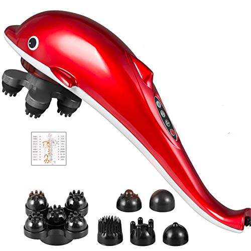 ZYFWBDZ Massage du Dos électrique Masseur à la Main Massage shiatsu Complet du Corps Marteau Épaule Taille Acupressure Bâton Soulagement de la Douleur Massage des Tissus Profonds,A