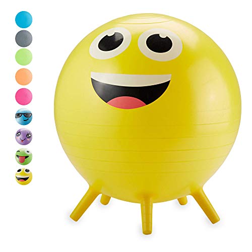 Gaiam Kids Stay-N-Play Children's Balance Ball - Flexible School Chair Active Classroom Desk