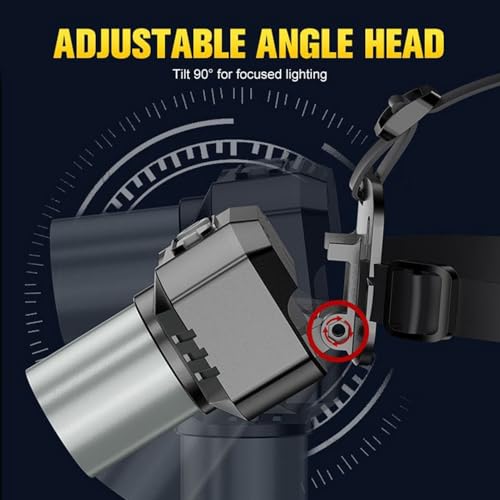 Lámparas de cabeza LED recargables y linterna faro ajustable 3 modos 7
