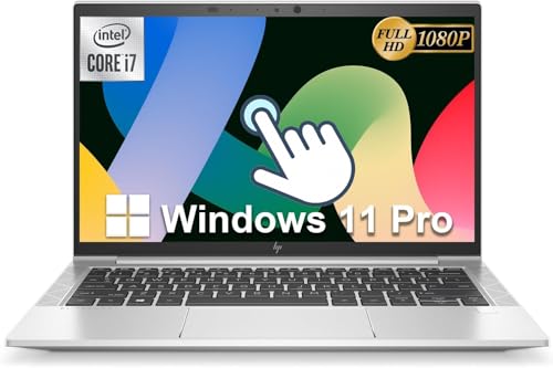 HP Elitebook 830 G8 - Ordenador portátil con pantalla táctil de 13,3 pulgadas FHD (1920 x 1080), Intel Core i7-1185G7, 16 GB de RAM, 256 GB SSD, teclado QWERTY de EE. UU., Windows 11 Pro