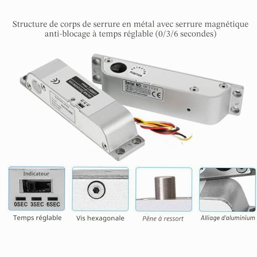Verrouillage à boulon électrique pour sécuriser une porte bloquée sans courant