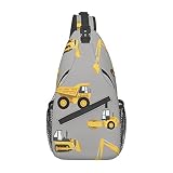 Sac de poitrine pour homme et femme, beau Canal de Venise, sac à dos à bandoulière, sac de poitrine croisé diagonale pour adulte, Construction Trucks, Taille unique