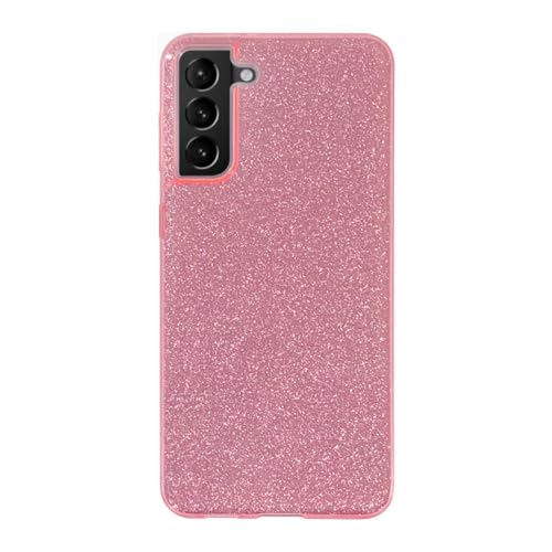 Coque à paillettes Samsung S10 Plus ENILSA rose avec finition protectrice haut de gamme