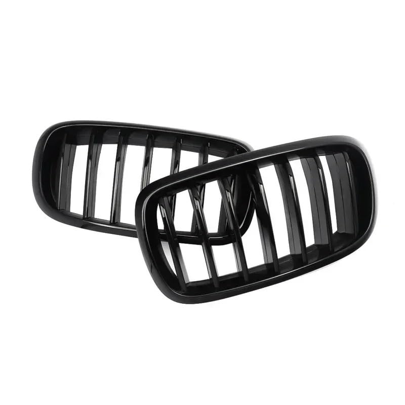 Parrilla delantera de coche para BMW X5 F15 X6 F16 2014-2017, rejilla negra tipo riñón 5