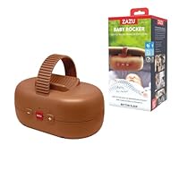 ZAZU Robby Kinderwagenschaukler - Automat. Babywippe, Verstellbare Stärke, 40-Min Timer, Babyschreisensor, USB-wiederaufladbar, Wasserfest, Universell für Kinderwagen & Buggy (Braun)