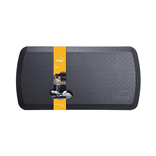 Anti Fatigue Comfort Floor Mat by Licloud -20"x32"x3/4" Professional Grade Quality Perfect for Standing Desks, Kitchens, and Laundry - Relieves Foot, Knee, and Back Pain(Black)