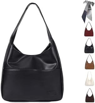 Ooomay The Maya Bag, Ooomay Maya Shoulder Bag, Vegan Leather Trendy Soft Maya Tote Bag, College Tote Leather Hobo Handbag, Faux Leather Tote Bag Large Slouch