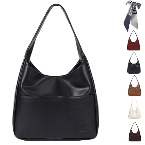 Ooomay The Maya Bag, Ooomay Maya Shoulder Bag, Vegan Leather Trendy Soft Maya Tote Bag, College Tote Leather Hobo Handbag, Faux Leather Tote Bag Large Slouch