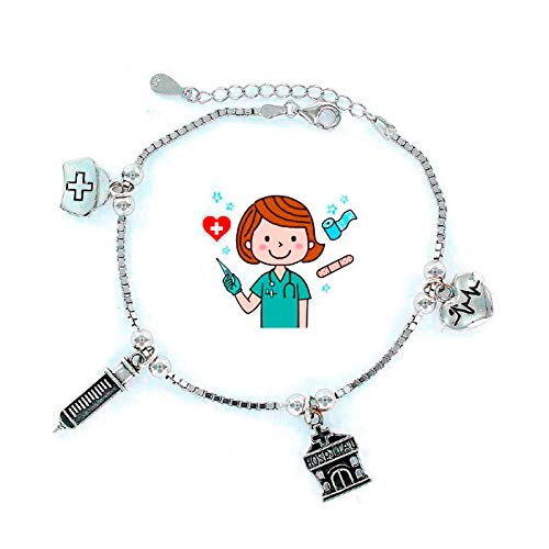 Eres lo mas mujer Pulseras Profesiones Plata (Auxiliar de Enfermeria)