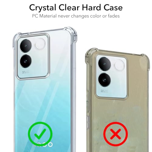 Image of Jkobi Shockproof Crystal-Clear Back Cover for Vivo iQOO Z7 Pro (Anti Yellow Case | Drop & Camera Protection | Hard Polycarbonate)