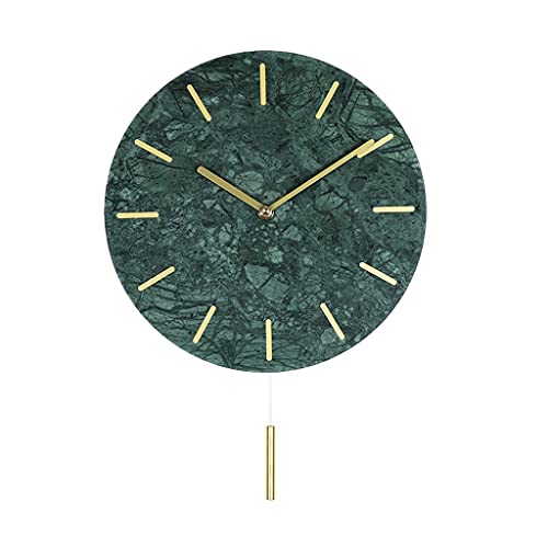 Horloge de pendule 10 pouces en marbre vert pour une maison chaleureuse