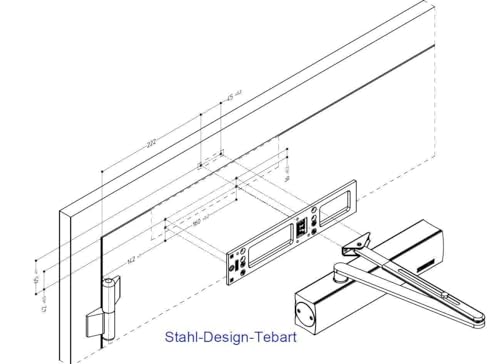 Türschließer Geze TS4000 in Silber Komplettpaket für einfache Montage