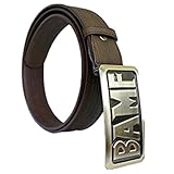 Lonme OW Mccree Cosplay Belt Manga Accessory Cowboy Brown PU Leather with BAMF Buckle
