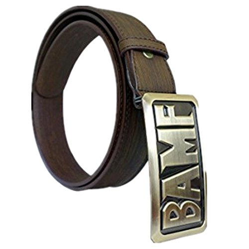 Lonme OW Mccree Cosplay Belt Manga Accessory Cowboy Brown PU Leather with Bucklet