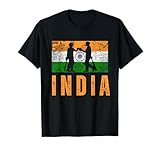 India Flag Cricket Sports Team Fans Adult Kids Toddler Baby T-Shirt