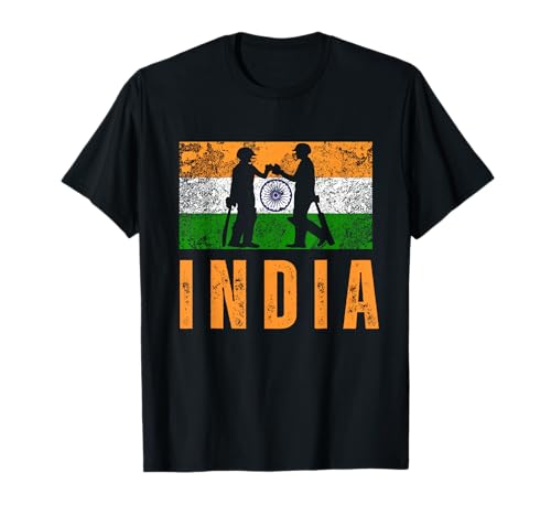 India Flag Cricket Sports Team Fans Adult Kids Toddler Baby T-Shirt