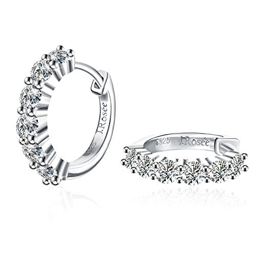 Pendientes Mujer, J.Rosée Plata de Ley 925 Brillante " Sueños de Flores" Circonita Regalo para Día de San Valentín