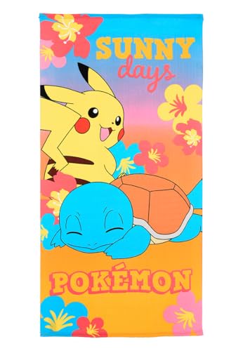 Pokémon Badetuch 70x140 cm, Pikachu Strandtuch Handtuch Kinder...