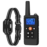 Collier de Dressage pour Chiens, Collier Électrique Chien avec, 4 Mode de Formation Bip Vibration Choc, Portée de 800m avec Verrouillage de Sécurité pour Petit Grand Chien (Noir)