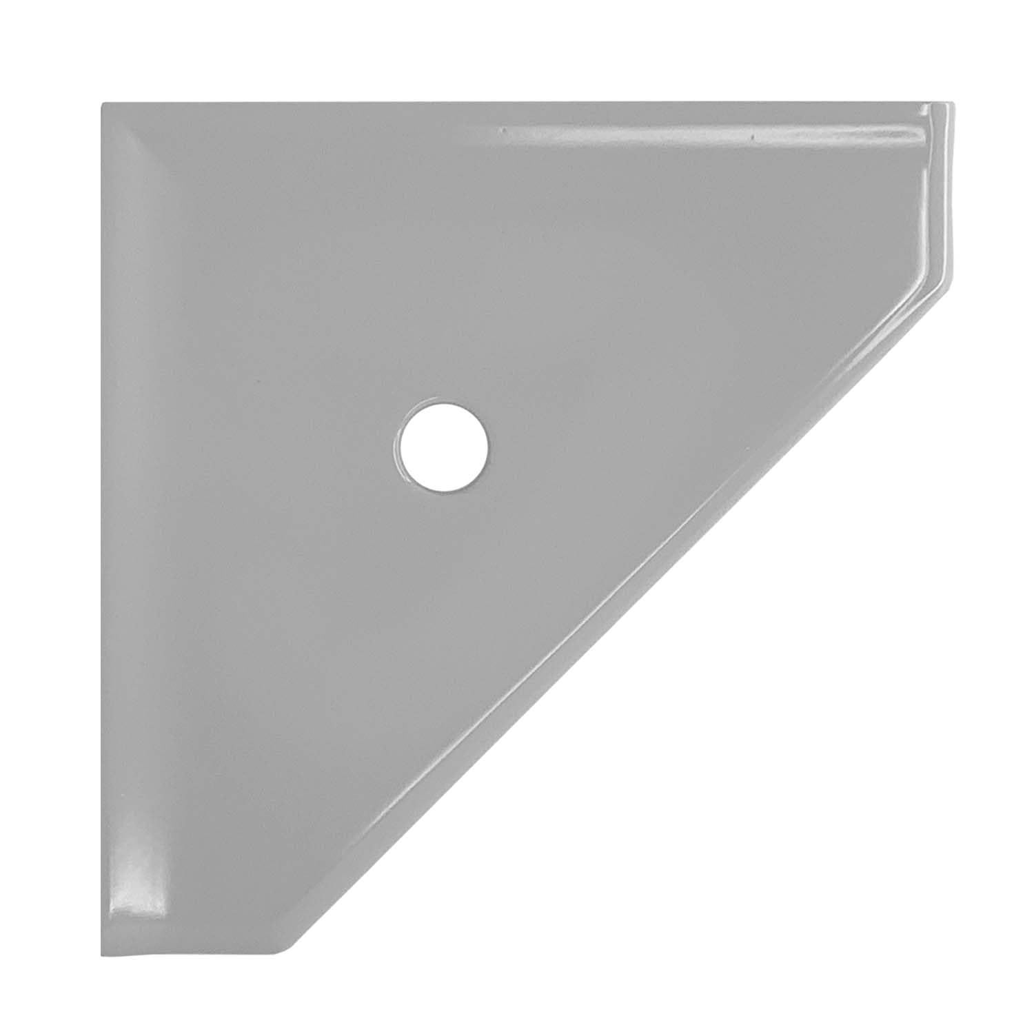 Étagère D'angle De Douche 20,3 Cm – Blanc Poli – Organiseur Mural De Salle De Bain à Dos Plat