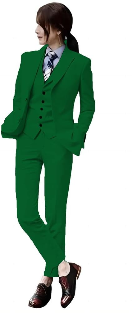 Autumn Women Suits 3 Piece Slim Fit Suits Set for Business Office Lady Blazer Jacket Vest Pants