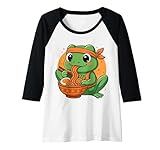 donna kawaii rana mangiare ramen grafica rana giapponese grafica maglia con maniche raglan