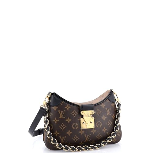 Pre-Loved LV Twinny Handbag Monogram Canvas and Reverse Monogram Canvas with Leather, Black2