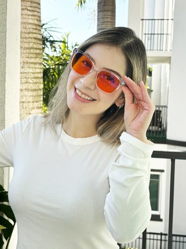 Image of 99.9% Blue Light Blocking Glasses, AR Coating, Computer Screens Gaming for Men Women, Stop Eyestrain, Better Sleep