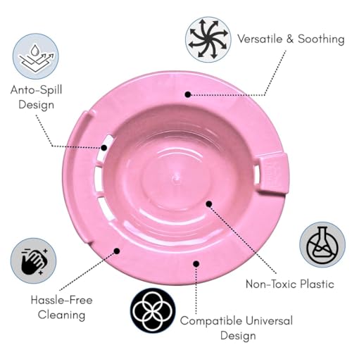 Image of OnlyRajesh Sitz Bath Tub for Adults - Sturdy Hot Hip Bath Tub for Piles Pain Relief, Fissure & Postpartum Recovery, Naturopathy, Fistula Treatment - Postpartum Essentials, Adult Bath Tubs - Pink