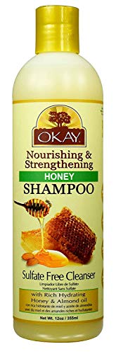 Okay and Almond Nourishing And Strengthening Shampoo Helps Refresh,Revitalize, and Strengthen Hair Sulfate,Silicone,Paraben Free For All Hair Types and Textures Made in USA oz Honey 12 Ounce
