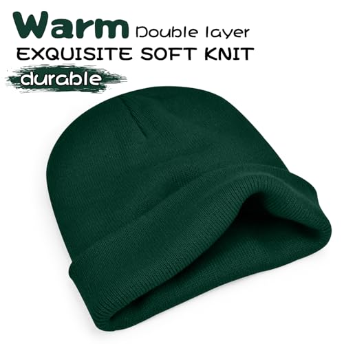 Image of ZOORON Beanie for Men Women Warm Winter Hat Unisex Soft Knit Cuffed Beanie