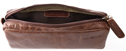 LEABAGS Fort Wayne lederen mapje I mapje van echt buffelleer I vintage look I lederen etui I pennenetui I kleine etui I… - Afbeelding 3