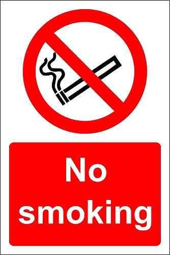 No smoking Safety sign - 1.2mm Rigid plastic 600mm x 400mm