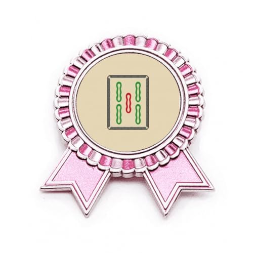 Broche Mahjong Rose 5 Carreaux l'Accessoire Idéal pour vos Sorties