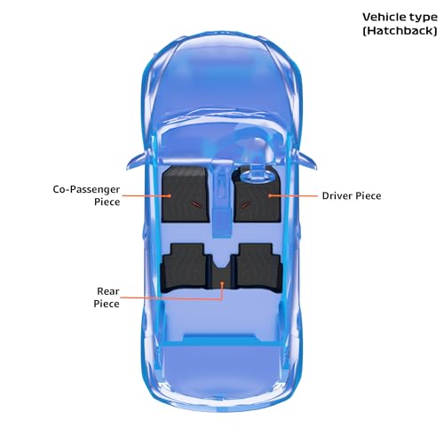 Image of Amazon Basics - 5D Car Floor Mats for Glanza (Mar 2022-Present, Black) | Custom Fit | All-Weather Protection| TPE