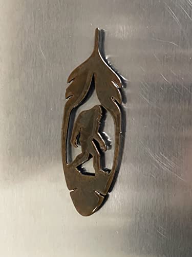 Imán decorativo Bigfoot de acero con pátina oxidada miniatura 3