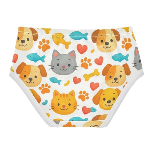 Girls Underwear Toddler 2t Cotton Little Girl Panties Fun Print Undies Kids Briefs Cute Cartoon Dog Cat Faces2