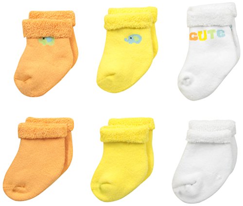 Image of Gerber Unisex-Baby Newborn 6 Pack Cozy Designer Socks