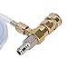 Brass Chemical Injector Kit High Pressure Washer for Pressure Washer 5000PSI Adjustable Downstream Injector with 9.8ft Tube, a 1/4 Inch Black Soap, 65° Spray Angle Nozzle, 3/8 Inch Quick Connector