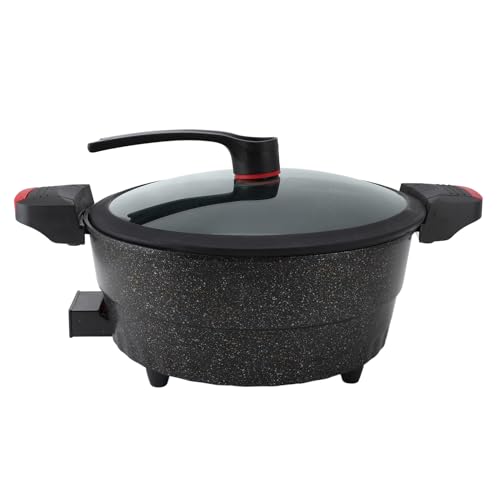 Electric Frying Pan, 5-level Temperature Control 1500W Electric Stewing Pot (US Plug 110V)