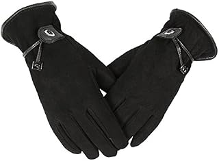 OZERO Winter Gloves for Women/Girl, Deerskin Suede Leather Cycling Bike Thermal Glove