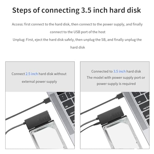 Cable USB 3.0 a SATA para disco duro externo miniatura 2