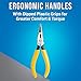 Jonard Tools JIC-842 Telecom Long Nose D Type Pliers with Yellow Handles, 6-3/4